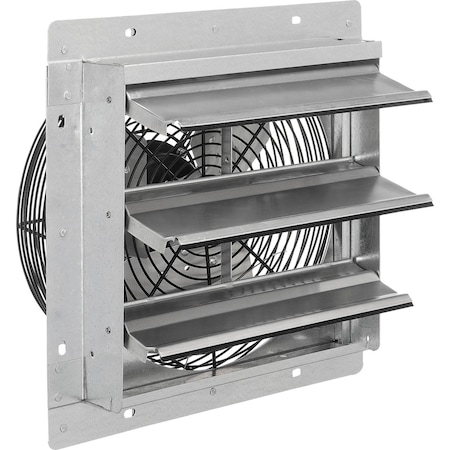 Cd Continental Dynamics Direct Drive 12in Exhaust Fan w/ Shutter, 1 Speed, 2150CFM, 1/12HP, 1Phase 294495